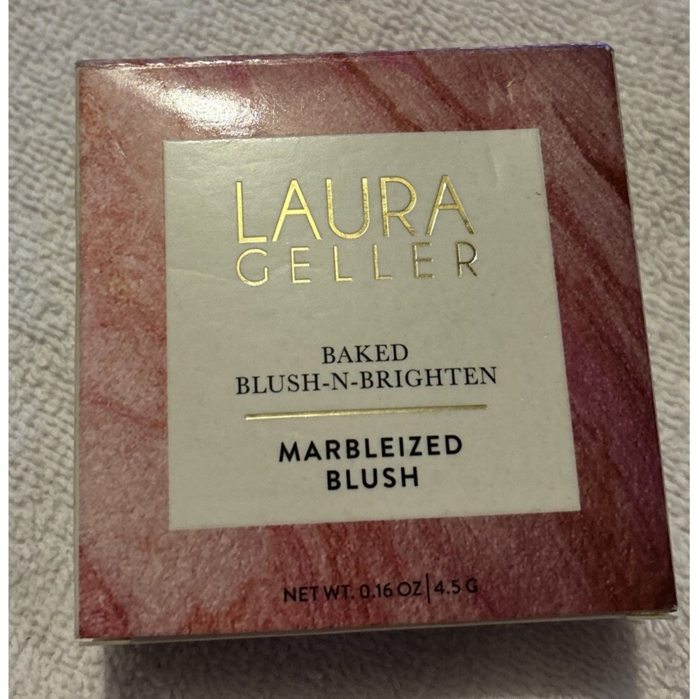 Laura Geller Baked Blush-N-Brighten Marbleized Blush Pink Buttercream 0.16oz.